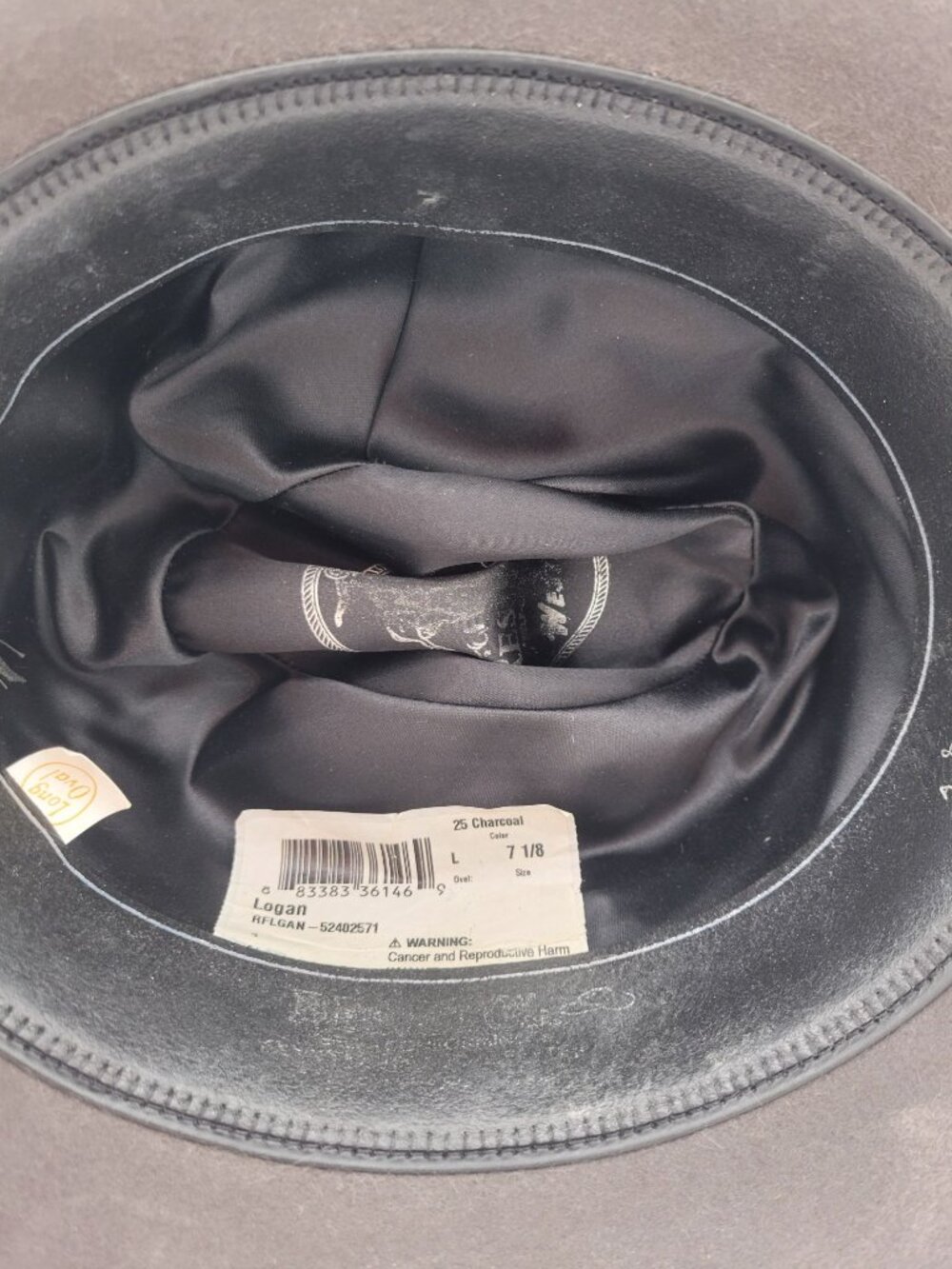 George Strait Stetson Logan 7 1/8 Western Cowboy Hat Wool Felt Long Oval 25 Char - Picture 8 of 10